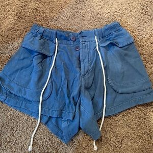Free People Off Shore Tie Waist Utility Short
